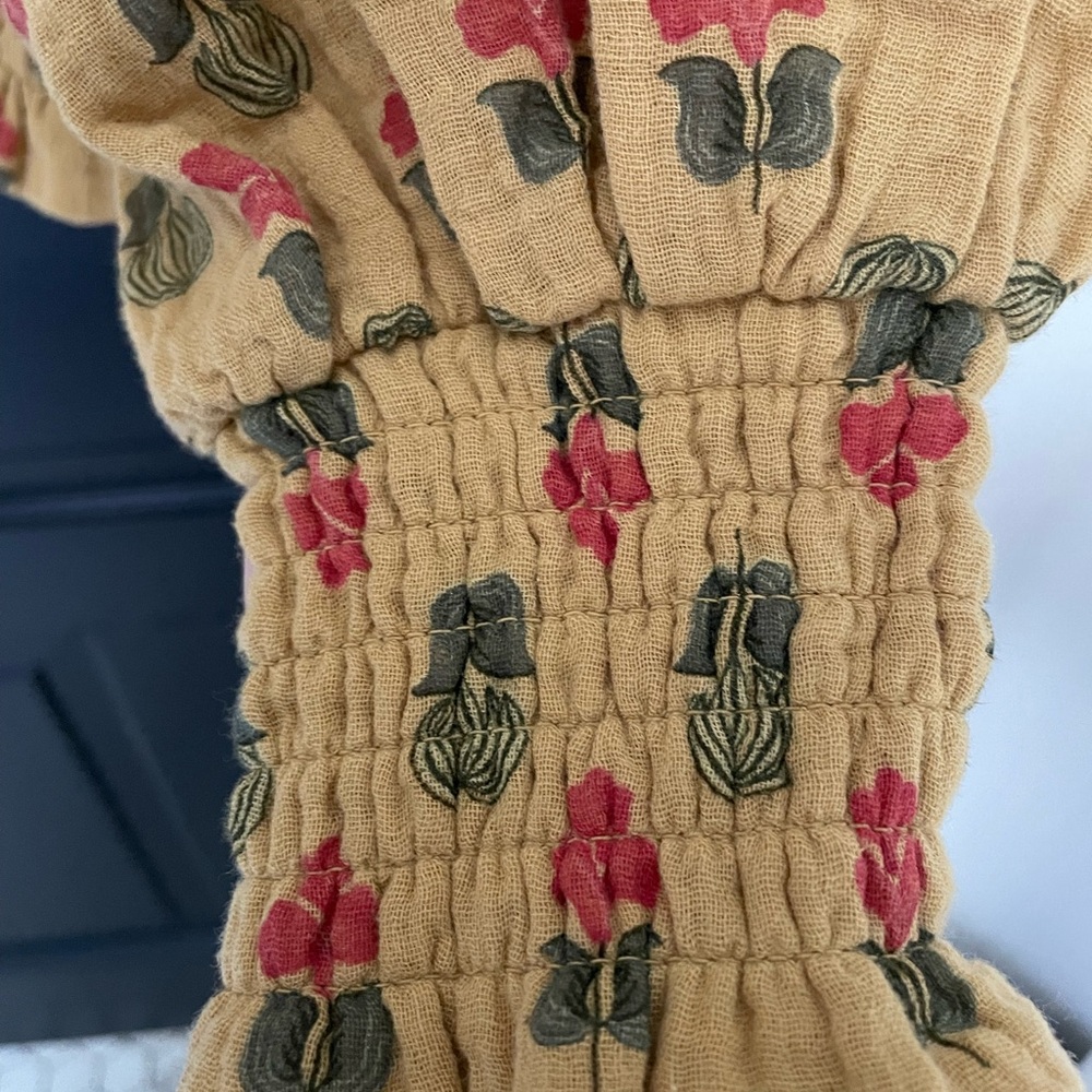 Anthropologie Yellow Floral Blouse - Picture 4 of 4
